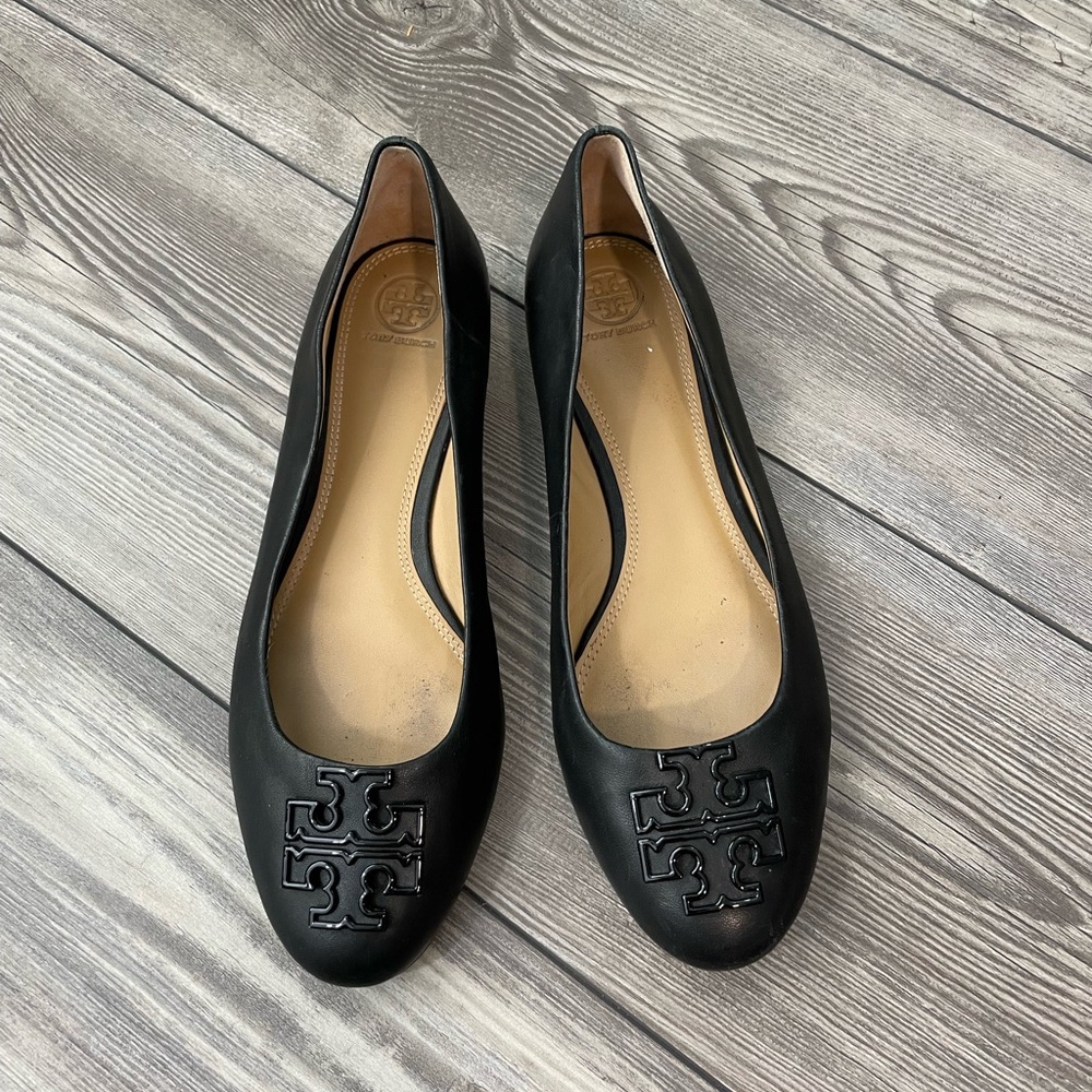 TORY BURCH Black Ballet Flats Size U.S. 10 Excellent Used Condition